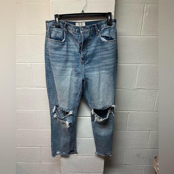 We The Free Denim - We The Free Distressed Blue Jeans